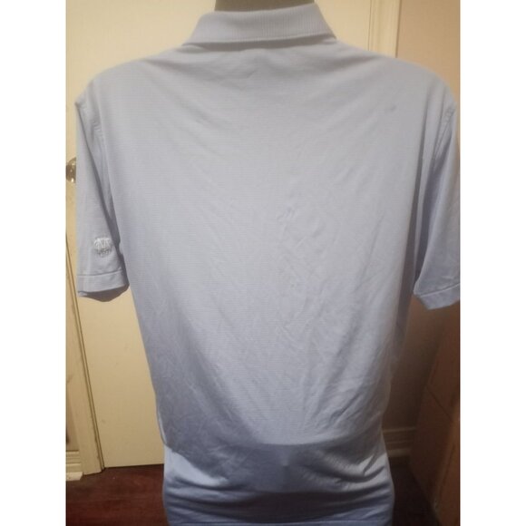 Peter Millar Polo Shirt Mens Large Blue Striped Summer Comfort Stretch 1922 Logo - Picture 8 of 14